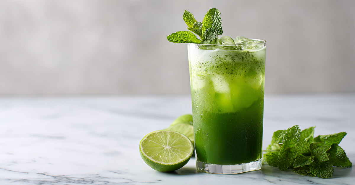 Matcha mocktail – The Best of the Best Refreshing Recipe 3 vibrant matcha mocktail with mint and lime